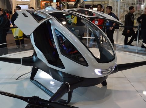 Drones son usados como taxis en Dubai
