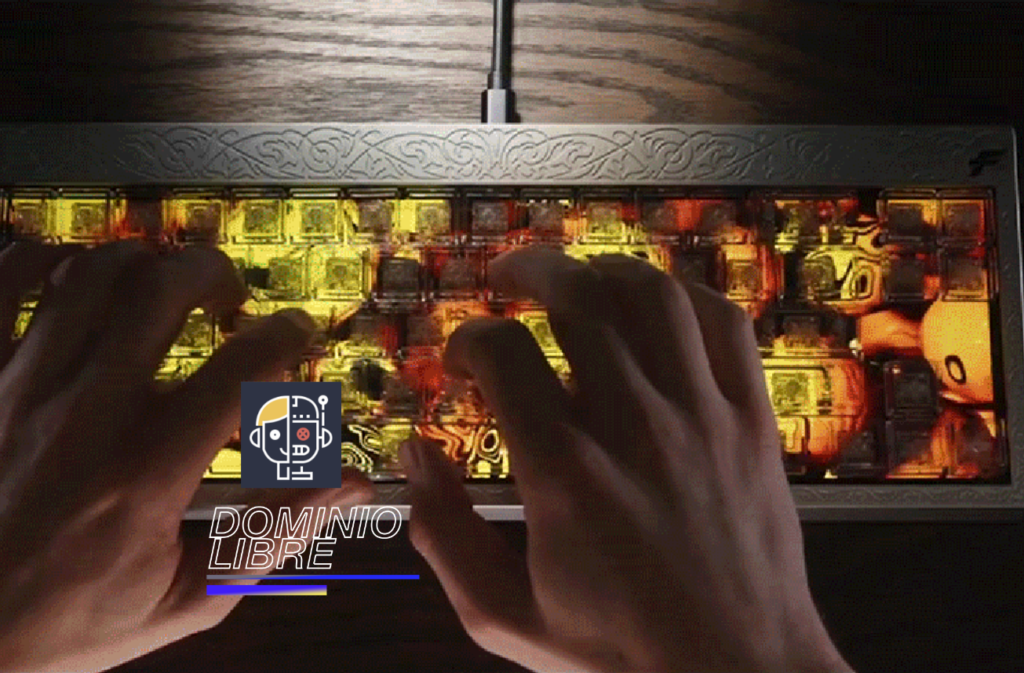 Estas teclas transparentes con imagen en el teclado agregan otra pantalla a tu escritorio.