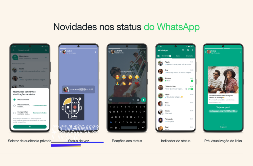 WhatsApp ahora quiere que dejes notas de voz como «estados» para tus contactos.